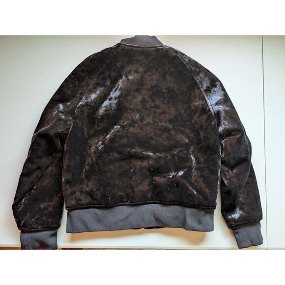 Sandro Briny Embellished Velvet Bomber Jacket Sz 2 US Medium Runs Small 2B435 - Picture 9 of 13